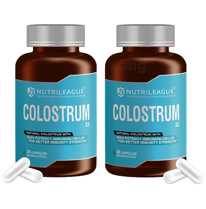 Nutrileague Colostrum 500mg Capsule for Better Immunity Strength (30 Each)