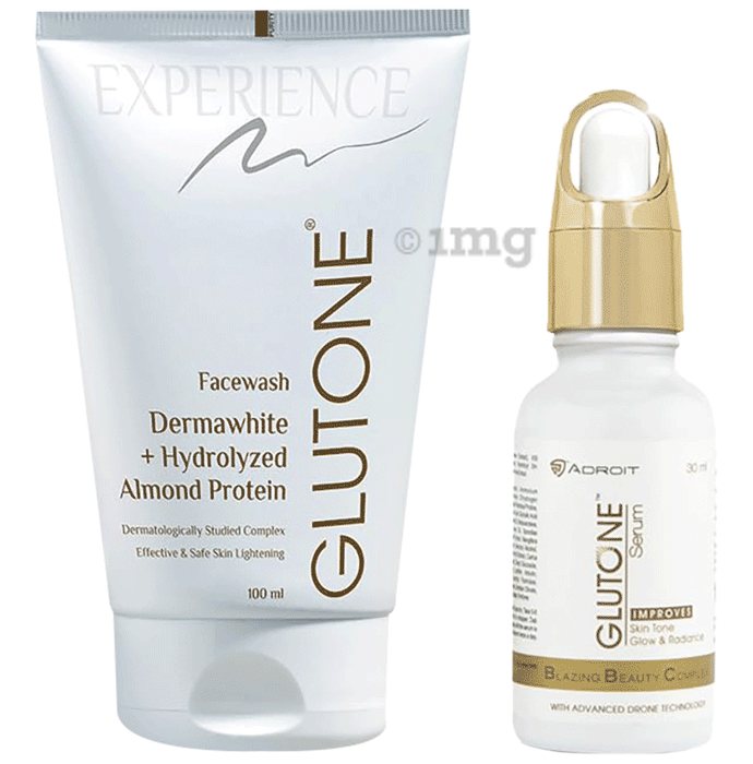 Glutone Combo Pack of Skin Brightening & Glowing Facewash(100ml) & Serum(30ml)