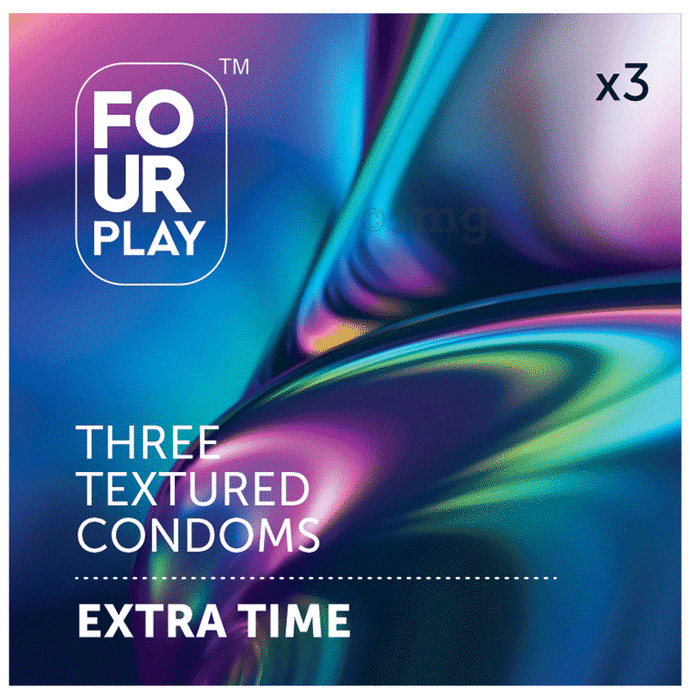 Fourplay Three Textured Condoms Extra Time