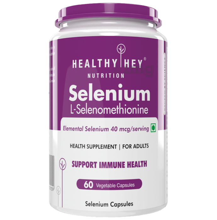 HealthyHey Nutrition Selenium 40mcg | Vegetable Capsule for Immune Health