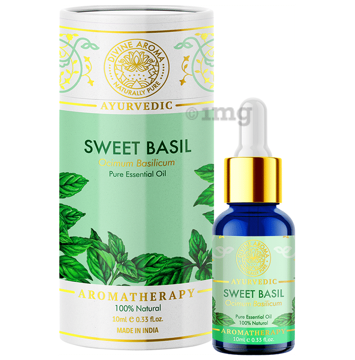 Divine Aroma Ayurvedic 100% Natural Pure Essential Oil Sweet Basil