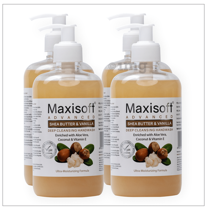 Maxisoft Advanced Shea Butter & Vanilla Deep Cleansing Hand Wash (500ml Each)