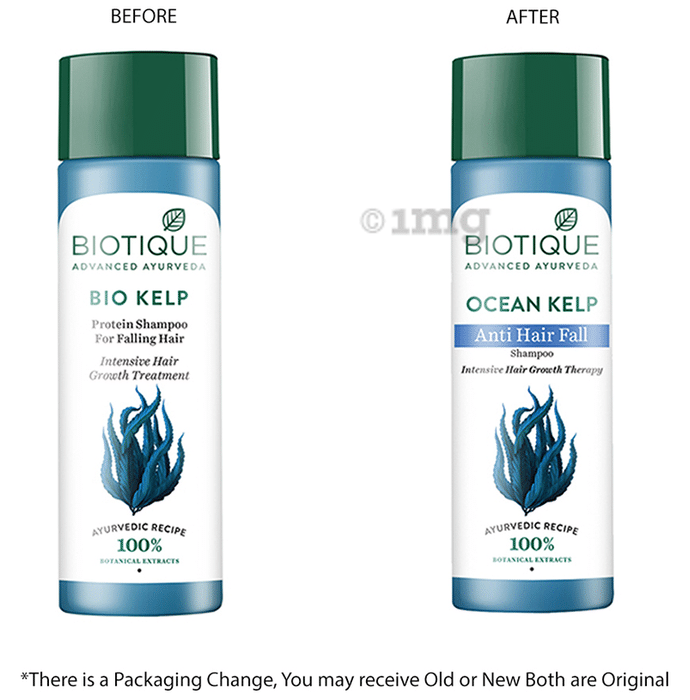Biotique Ocean Kelp Anti Hair Fall Shampoo Intensive Hair Growth Therapy:  Buy bottle of 190 ml Shampoo at best price in India | 1mg