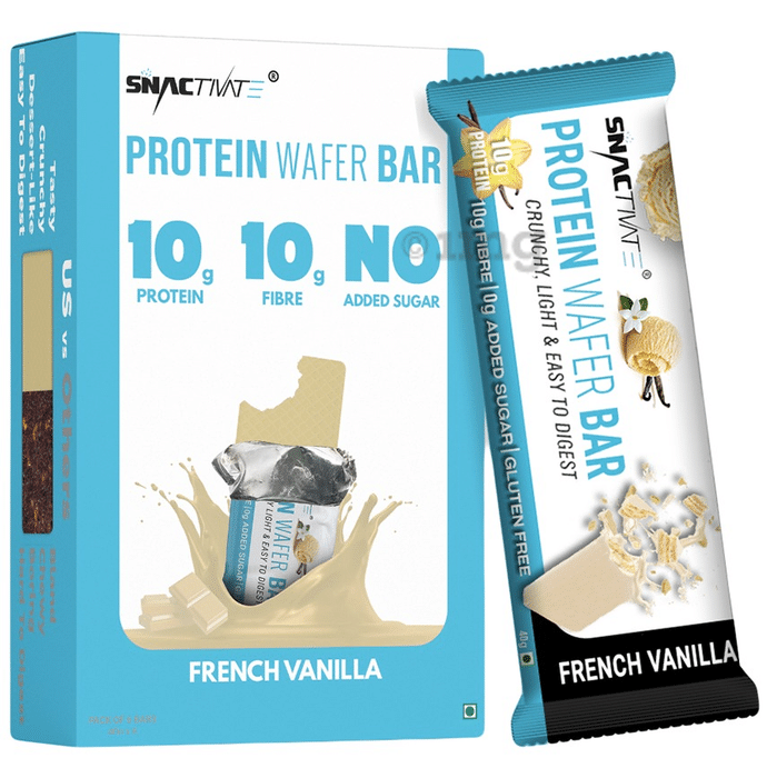 Snactivate Protein Wafer Bar (40gm Each) French Vanilla