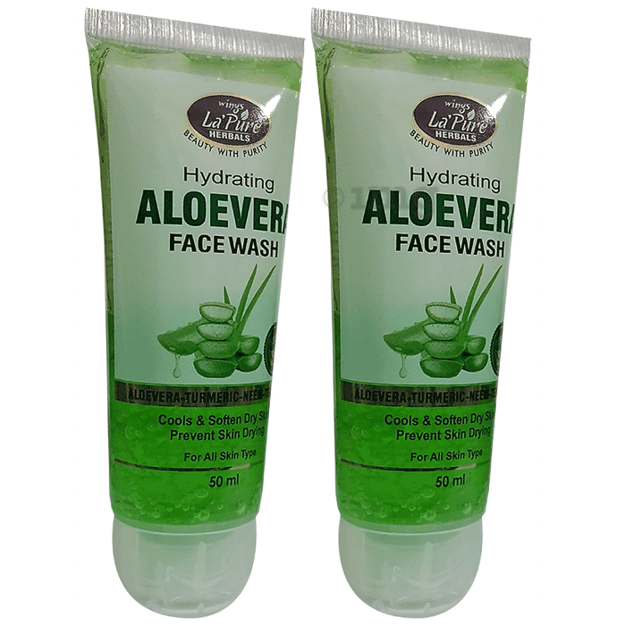 Wings Hydrating Aloevera Face wash (50ml Each)