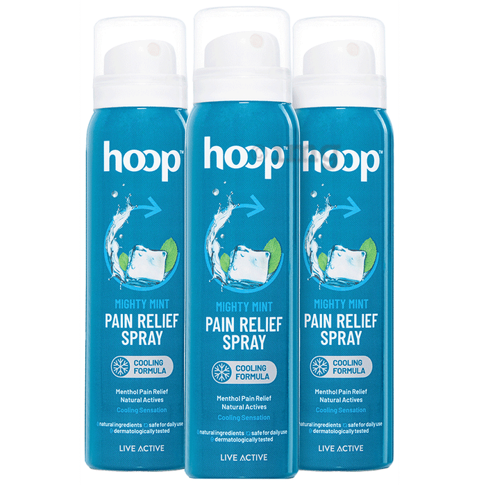 Hoop Mighty Mint Pain Relief Spray  (80 gm Each)