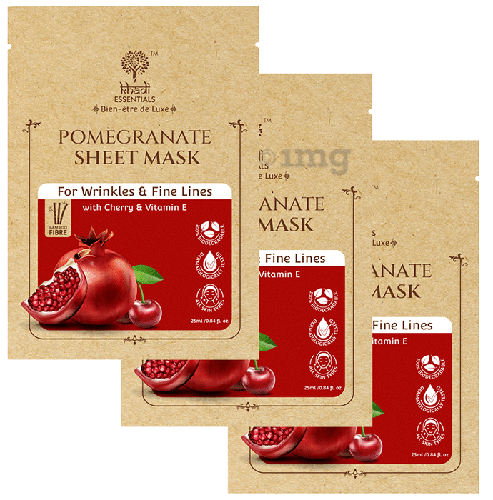 Khadi Essentials Pomegranate Sheet Mask (25ml Each)