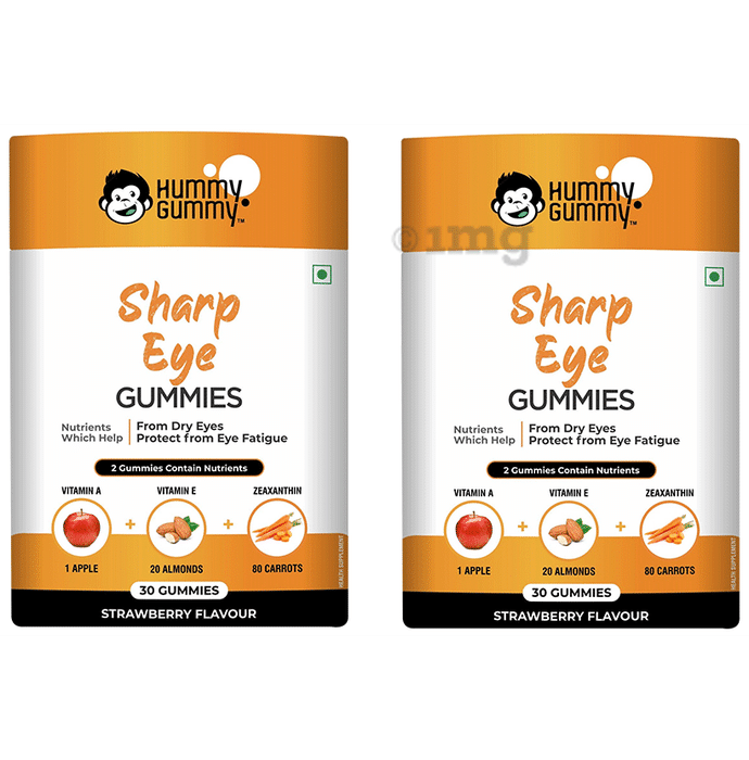 Hummy Gummy Sharp Eye Gummies (30 Each) Strawberry