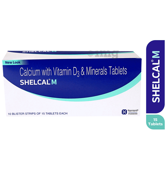 Shelcal -M Tablet with Calcium, Vitamin D3 & Minerals | For Bone & Joint Health