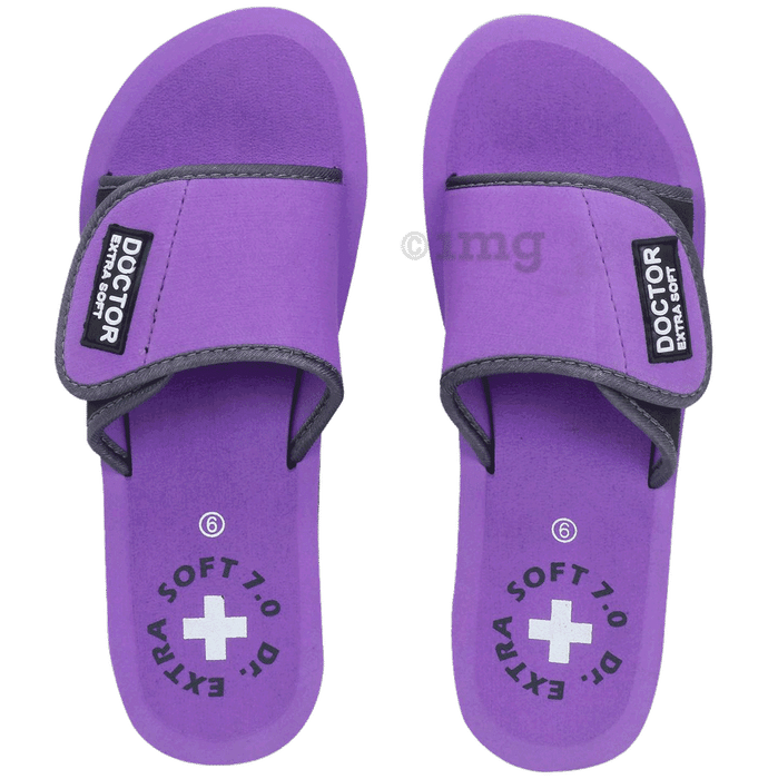 Doctor Extra Soft D-52 Flipflops and House Slippers for Women’s Purple 10