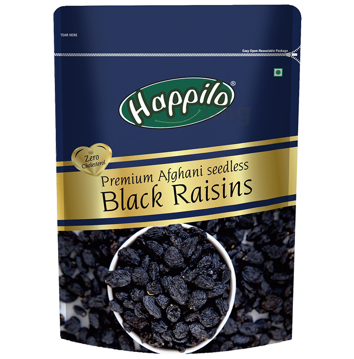 Happilo Premium Afghani Seedless Black Raisins (250gm Each)