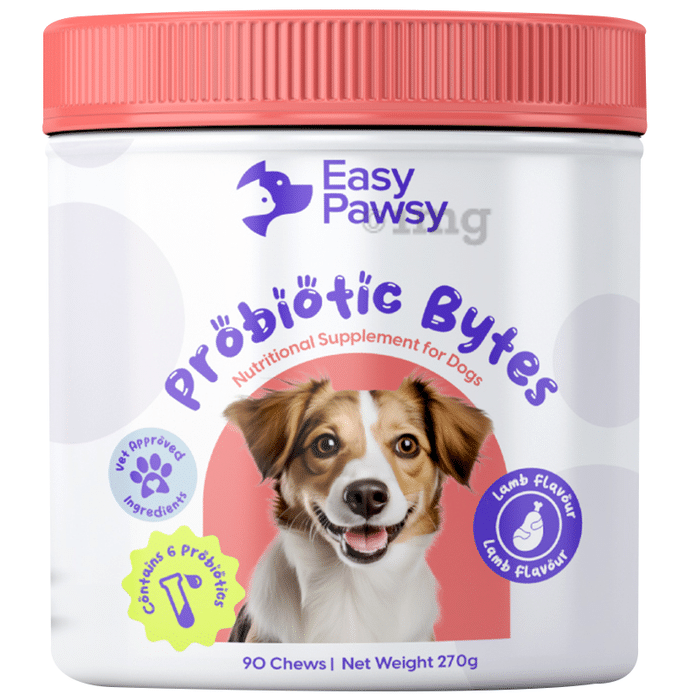Easy Pawsy Probiotic Bytes Functional Supplements for Dogs Lamb