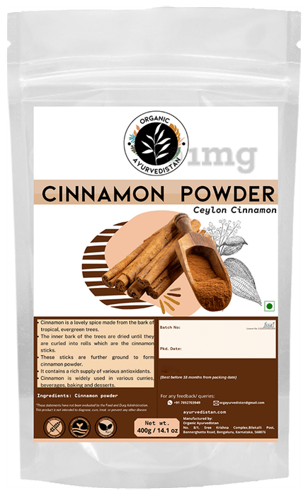 Organic Ayurvedistan Ceylon Cinnamon Powder