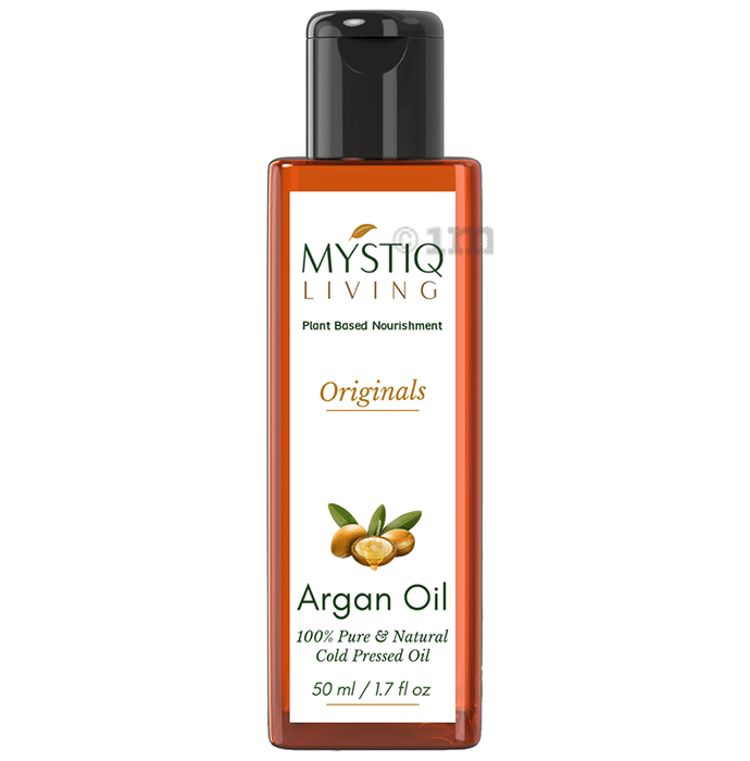 Mystiq Living Argan Oil for Hair, Face and Skin | Cold Pressed, 100% Pure and Natural