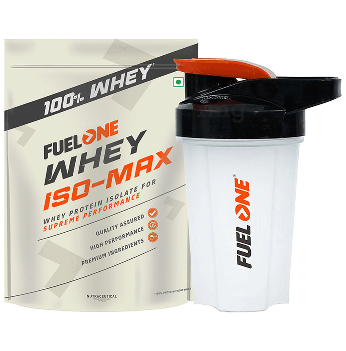 Fuel One Whey Iso-Max Whey Protein Isolate Powder Mango with 500ml Shaker