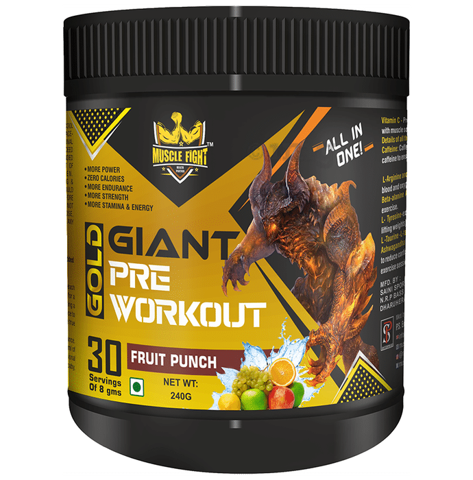 Muscle Fight Gold Giant Pre Workout Fruit Punch