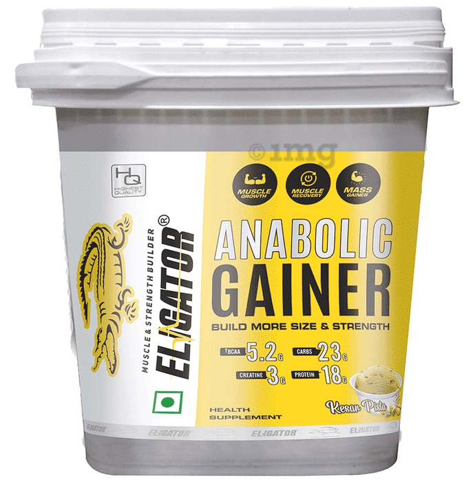 Eligator Anabolic Gainer Protein Powder Kesar Pista