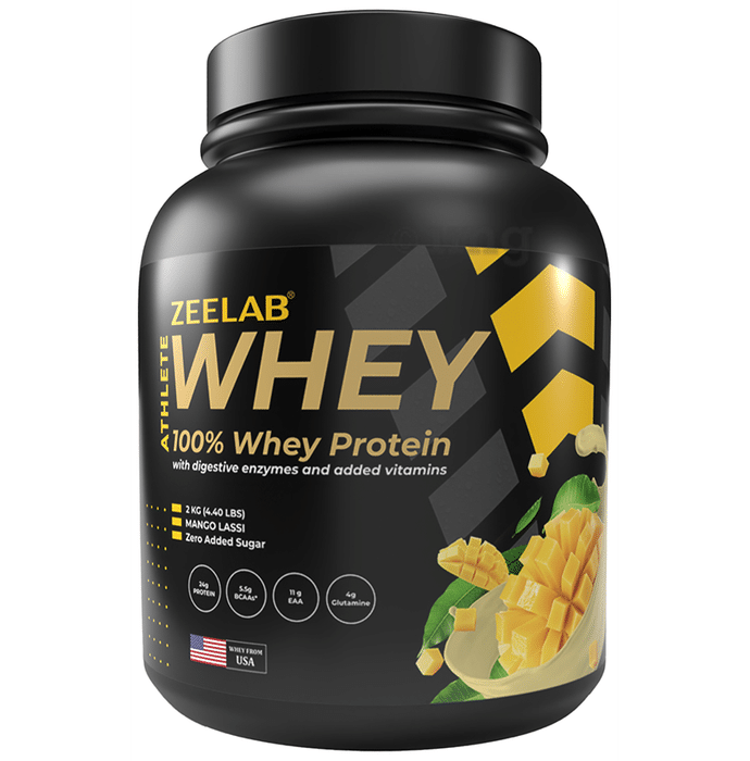 Zeelab 100% Whey Protein Powder Mango Lassi
