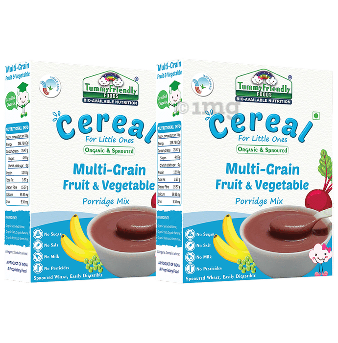 TummyFriendly Foods Multi Grain Fruit Vegetable Cereal Porridge Mix (200gm Each)
