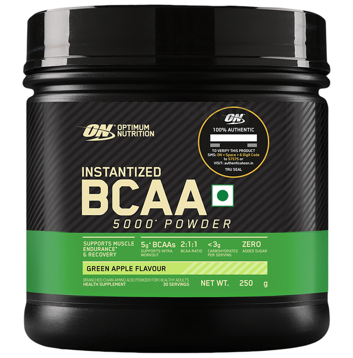 Optimum Nutrition (ON) Instantized BCAA 5000 Powder Green Apple