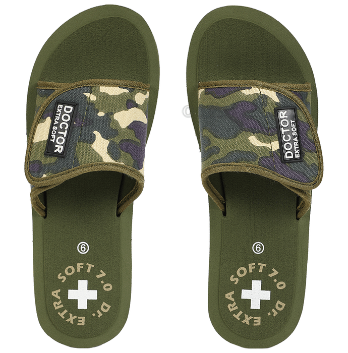 Doctor Extra Soft D 54 Women's Camo Care Orthopaedic and Diabetic Adjustable Strap Olive 7