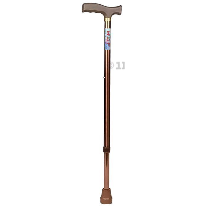MCP Jindal Height Adjustable Walking Stick Brown