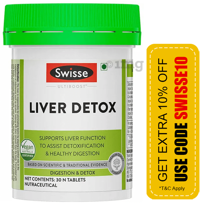 Swisse Ultiboost Liver Detox Tablet | For Healthy Digestion & Liver Care
