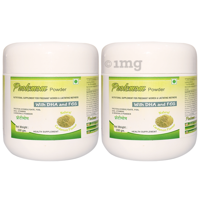 Protemom Nutritional Supplement Powder for Pregnant Women & Lactating Mothers (200gm Each) Cardamom