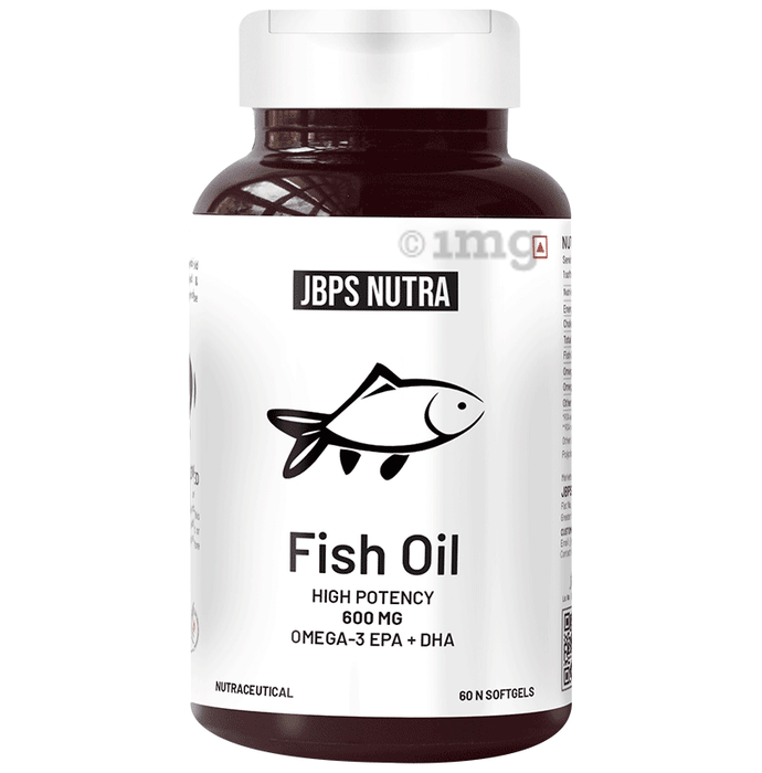 JBPS Nutra Fish Oil High Potency 600mg Omega 3 EPA+DHA Capsule