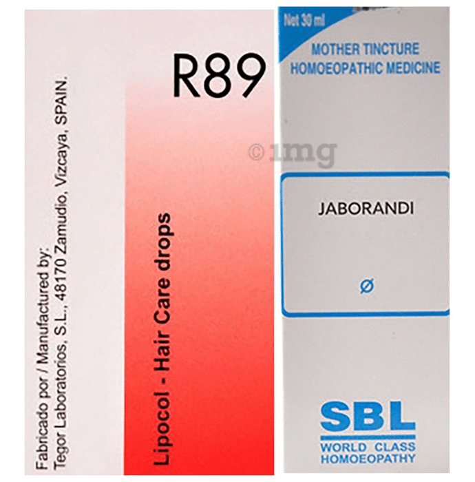 Combo Pack of Dr. Reckeweg R89 Hair Care Drop & SBL Jaborandi Mother Tincture Q (30ml Each)