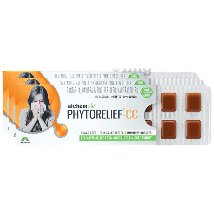 Phytorelief-CC Immunity Lozenges for Cough, Cold & Sore Throat (10 Each) | Sugar Free