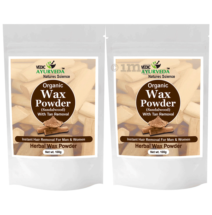 Vedic Ayurveda Herbal Wax Powder (100gm Each) Sandalwood