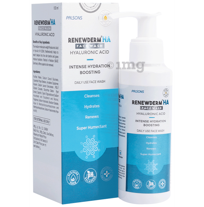 Renewderm HA Hyaluronic Acid Intense Hydration Boosting Face Wash