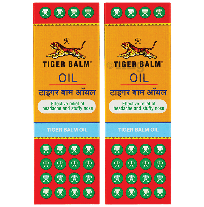 Tiger Balm Oil (28ml Each) | Effective Relief from Headache, Stuffy Nose, Travel Sickness, Dizziness and Insect Bites | Ayurvedic Pain Relief Oil