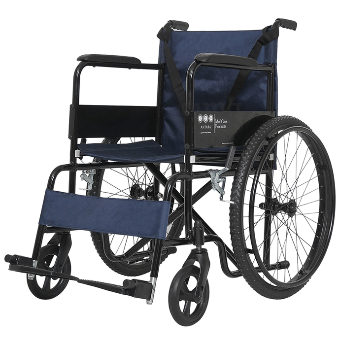 Antara Wheel Assist Wheelchair Blue