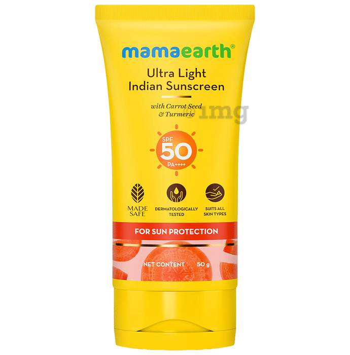 Mamaearth Ultra Light Indian SPF 50 PA ++++ Sunscreen