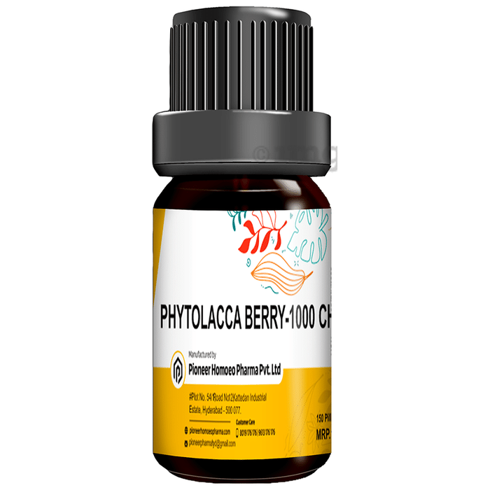 Pioneer Pharma Phytolacca Berry Globules Pellet Multidose Pills 1000 CH