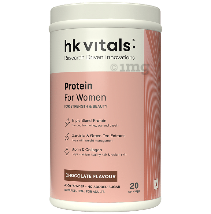 HK Vitals Protein Up Women | Powder with Whey Protein, Collagen & Biotin for Strength & Beauty