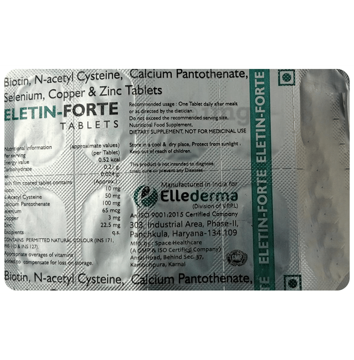 Eletin-Forte Tablet: Buy strip of 10.0 tablets at best price in India | 1mg