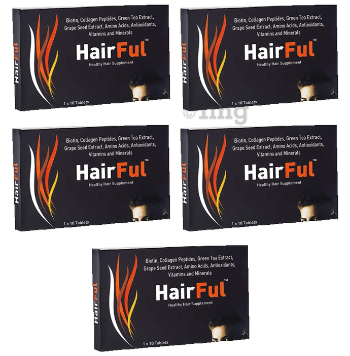 HairFul Tablet for Women & Men Hair Care (10 Each)