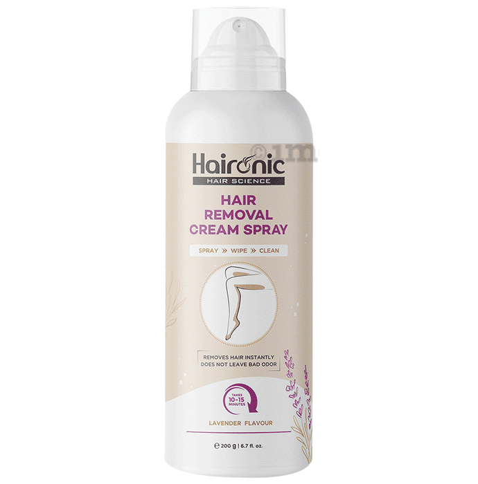 Haironic Hair Removal Cream Spray Lavender