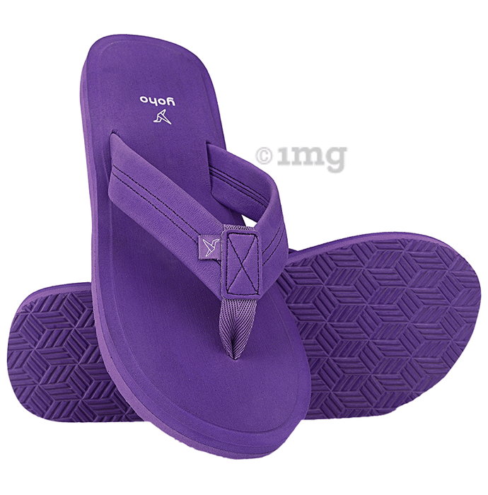 Yoho Lifestyle Ortho Soft Comfortable and Stylish Flip Flop Slippers for Women Lavender Purple 4