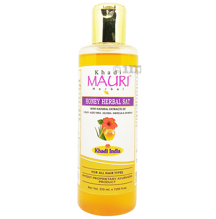 Khadi Mauri Herbal Honey Herbal Shampoo (210ml Each) Honey,Aloevera,Jojoba,Hibiscus & Chironji