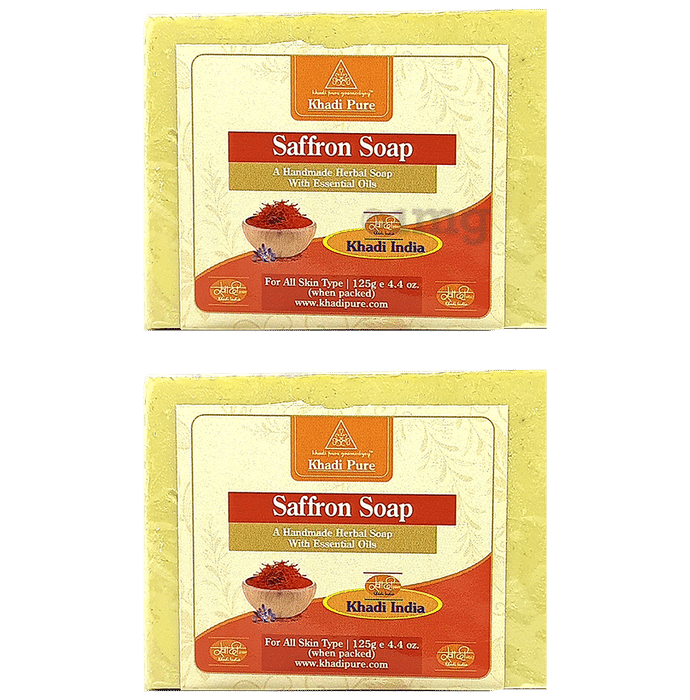 Khadi Pure Saffron Soap (125gm Each)
