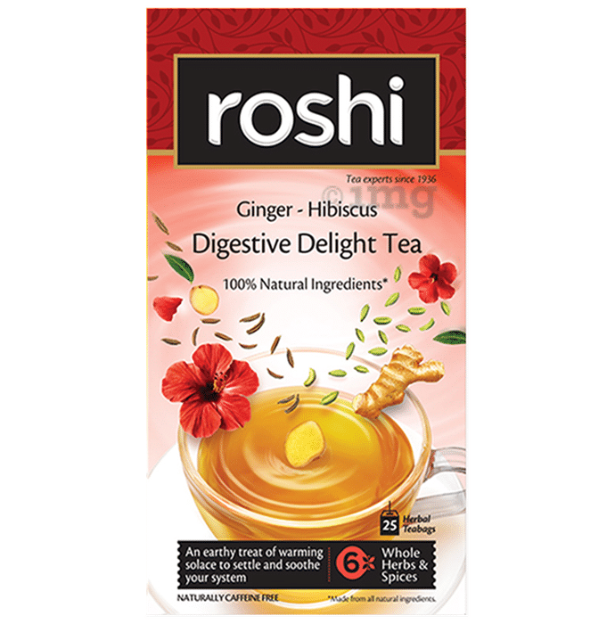 Roshi Ginger-Hibiscus Digestive Delight Herbal Teabag (2.3gm Each)