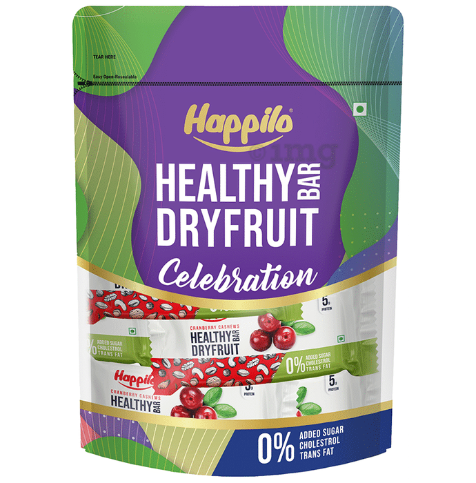Happilo Cranberry Cashews Healthy Dry Fruit Bar