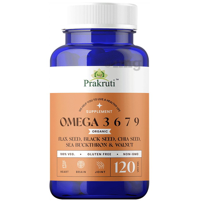 Prakruti Pure Herbs Omega 3 6 7 9 Vegicap Buy bottle of 120.0 vegicaps