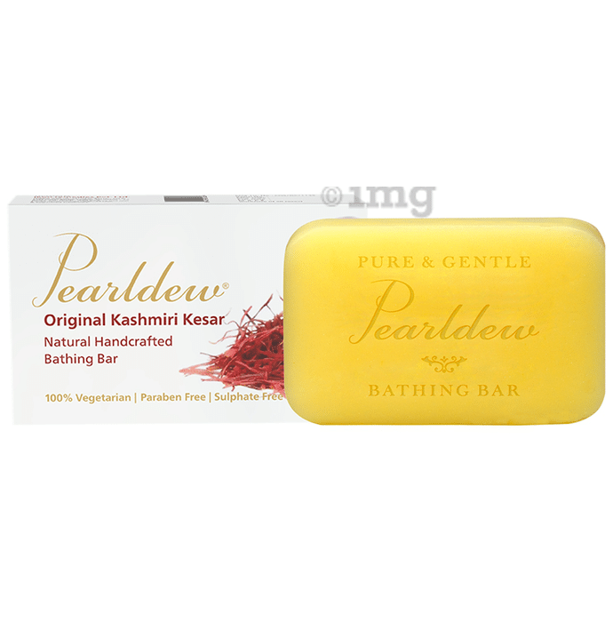 Pearldew Original Kashmiri Kesar Natural Handcrafted Bathing Bar