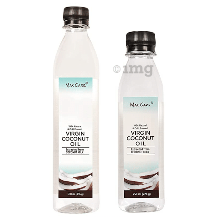 Max Care Combo Pack of Virgin Coconut Cold Pressed Oil (500ml) & Virgin Coconut Cold Pressed Oil (250ml)