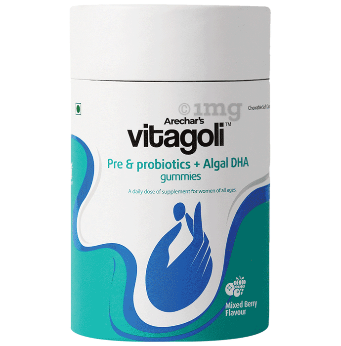 Vitagoli Pre & Probiotics + Algal DHA Gummies (30 Each) Mixed Berry
